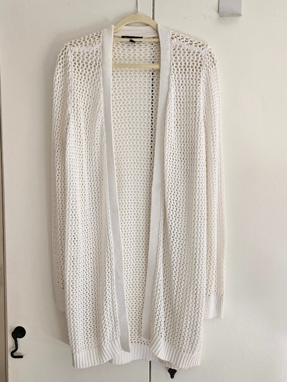 INC International Concepts White Open Front Cardigan - Size L